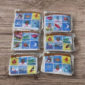 6 Colorful Loteria  Coin Pouch